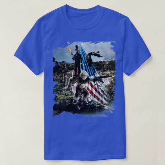 T-shirt Abe Lincoln équitation (Design devant)