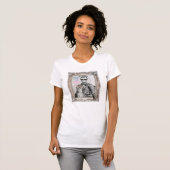 T-shirt Abe Lincoln et chat (Devant entier)