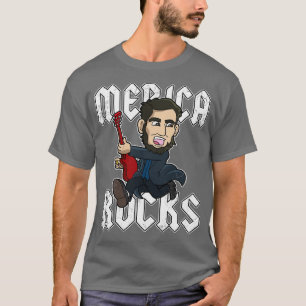 T-shirt Abe Lincoln Merica Rocks USA Patriotic 4 juillet