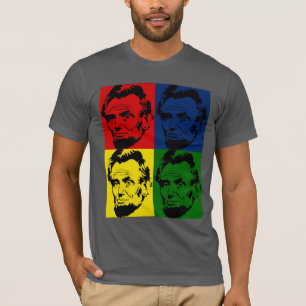 T-shirt Abe Lincoln Moderne 4 couleurs Portrait - Chemise