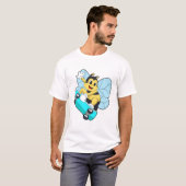 T-shirt Abee comme patineur avec skateboard (Devant entier)
