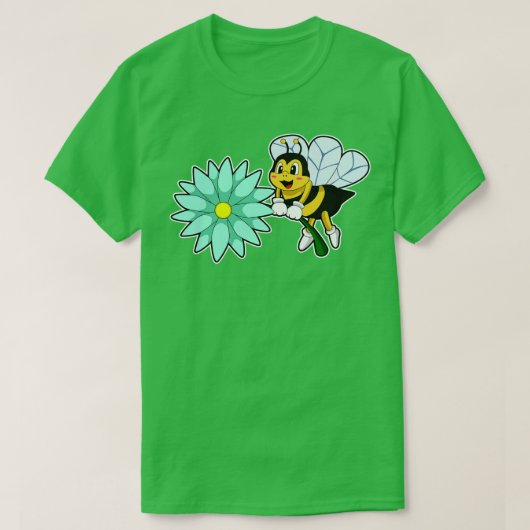 T-shirt Abeille à fleurs 1 (Design devant)