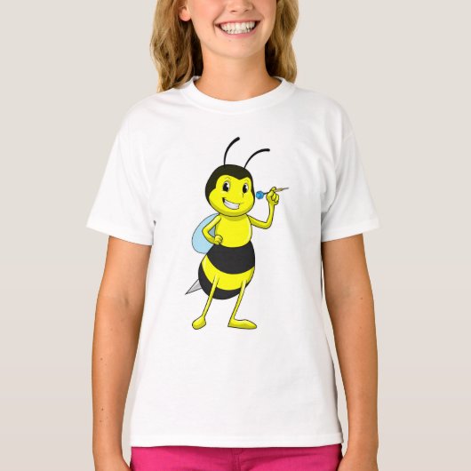 T-shirt Abeille aux fléchettes avec tarte (Devant)
