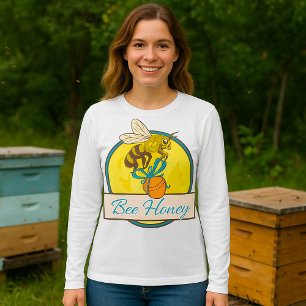 T-shirt Abeille avec Miel Jar apiculteur Vintage
