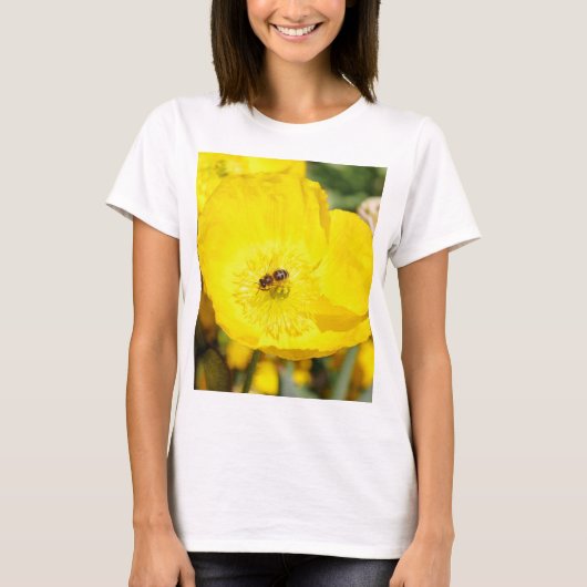 T-shirt Abeille baignée de jaune (Devant)