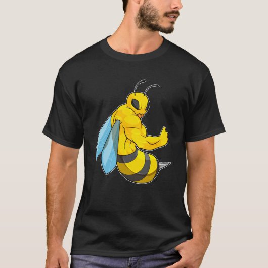 T-shirt Abeille comme culturiste (Devant)