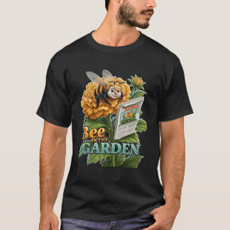 T-shirt Abeille Dans Le Jardin Drôle Bumblebee Fleur