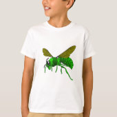 T-shirt Abeille de guêpe verte et citron vert (Devant)
