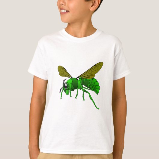 T-shirt Abeille de guêpe verte et citron vert (Devant)