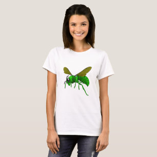 T-shirt Abeille de guêpe verte et citron vert