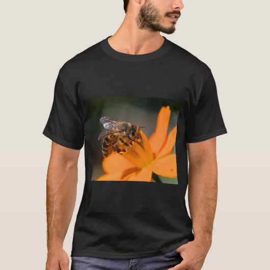 T-shirt Abeille de miel et Fleur de Cosmos Nature (Devant)