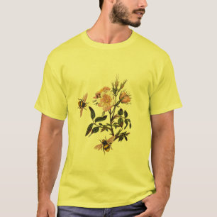 T-SHIRT ABEILLE DE MIEL ET ROSES SAUVAGES, APICULTEUR