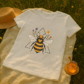 T-shirt Abeille d'été florale mignonne