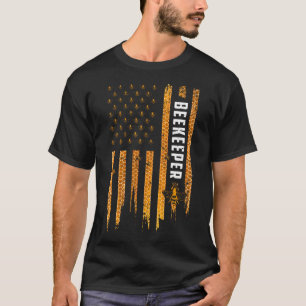 T-shirt Abeille Drapeau américain Miel peigne Miel Bees Be