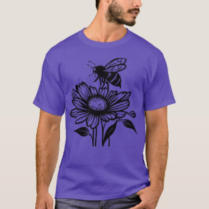 T-shirt abeille en cadeau de tournesol 4
