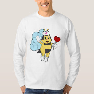 T-shirt Abeille en infirmière avec cœur.PNG