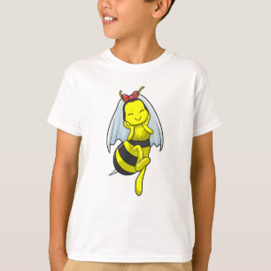 T-shirt Abeille en mariée au Mariage avec Voile