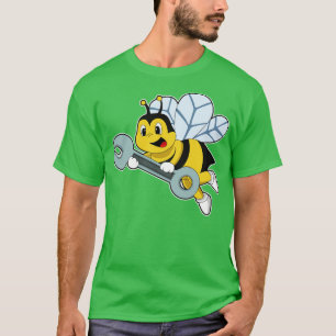 T-shirt Abeille en tant que mécanicien avec clé anglaise