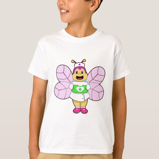 T-shirt Abeille en tant qu'infirmière avec trousse First a (Devant)