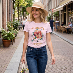 T-shirt Abeille Fleur Sauvage Croissant Où Que La Vie Me P
