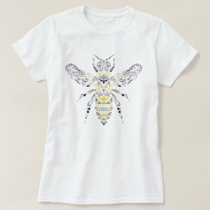 T-shirt abeille fleurie de miel