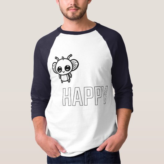 T-shirt Abeille Heureuse :) (Devant)