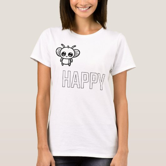 T-shirt Abeille Heureuse :) (Devant)
