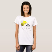 T-shirt Abeille Jaune, Heureuse ! (Devant entier)