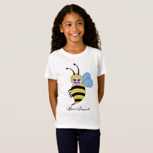 T-Shirt Abeille mignonne d'aquarelle avec le sourire