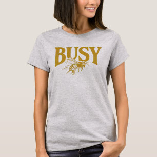 T-shirt Abeille Occupée Typographie Rétro Vintage en Distr