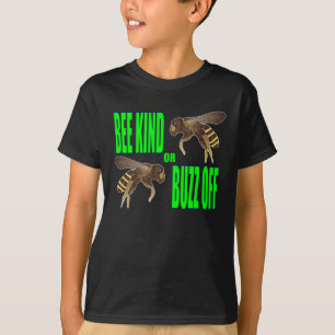 T-shirt Abeille ou Buzz Off Détaillé Abeilles Lime Vert Po