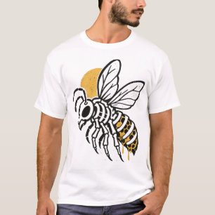 T-shirt Abeille squelette effrayante miel Halloween