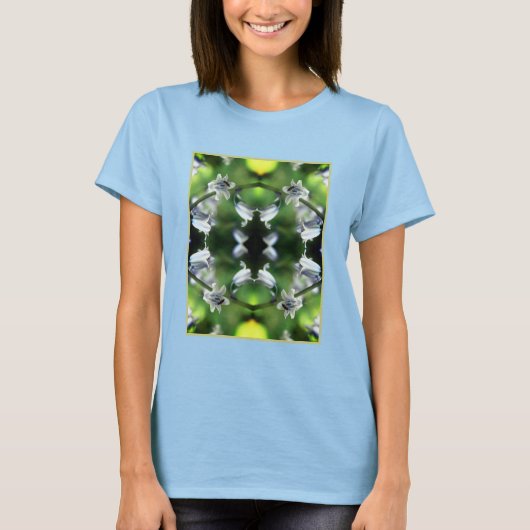 T-shirt Abeille Sur Bluebell Flower Abstrait (Devant)