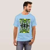 T-shirt Abeille Sur Bluebell Flower Abstrait (Devant entier)