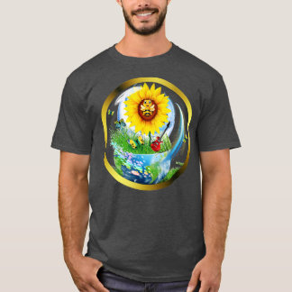 T-shirt abeille sur le tournesol abeille sur un tournesol