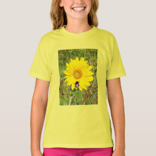 T-shirt Abeille sur le tournesol floral