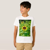T-shirt Abeille sur tournesol jaune (Devant entier)