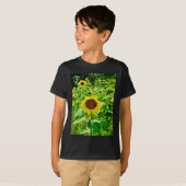 T-shirt Abeille sur tournesol jaune (Devant entier)