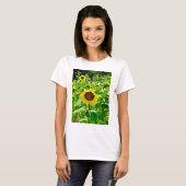 T-shirt Abeille sur tournesol jaune (Devant entier)