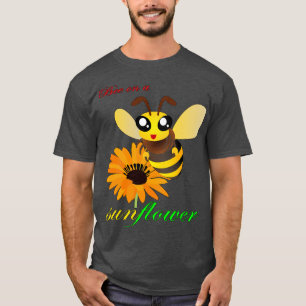T-shirt Abeille sur une collection de tournesol