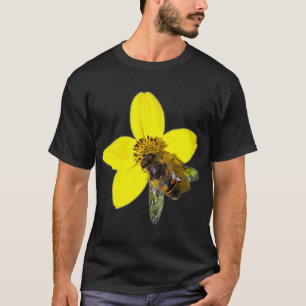 T-shirt Abeille sur une fleur jaune