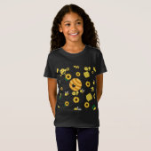 T-Shirt Abeilles avec ruches et tournesol (Devant entier)