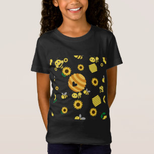 T-Shirt Abeilles avec ruches et tournesol