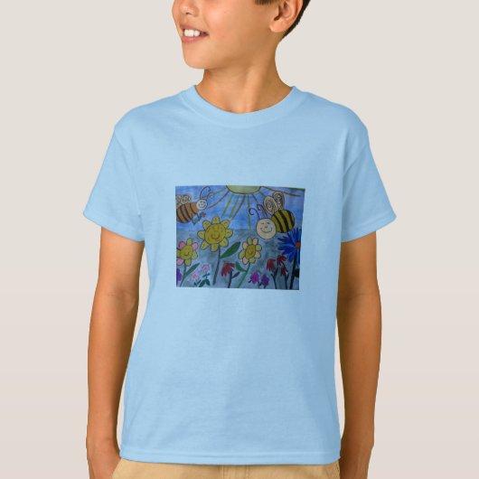 T-shirt Abeilles et fleurs de miel (Devant)