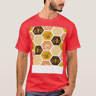 T-shirt Abeilles Honeycomb Abeilles Cadeaux