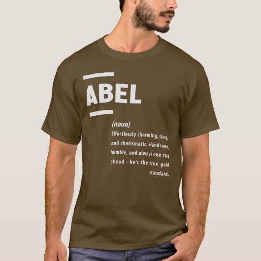 T-shirt Abel Définition Nom Abel (Devant)