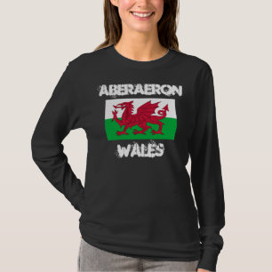T-shirt Aberaeron, Pays de Galles avec drapeau gallois
