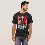 T-shirt Aberystwyth Pays de Galles Drapeau Y Ddraig Goch D (Devant entier)