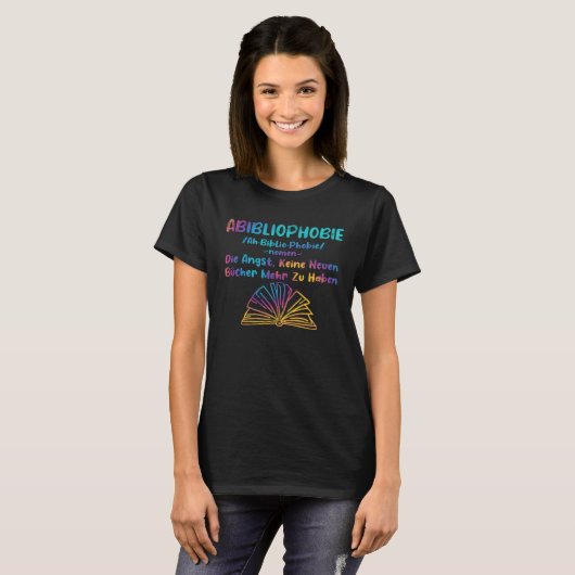 T-shirt Abibliophobia Book  Book Reader Booknerd Reading F (Devant entier)