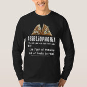 T-shirt Abibliophobia Definition Bookworm Reader Lecture L (Devant)